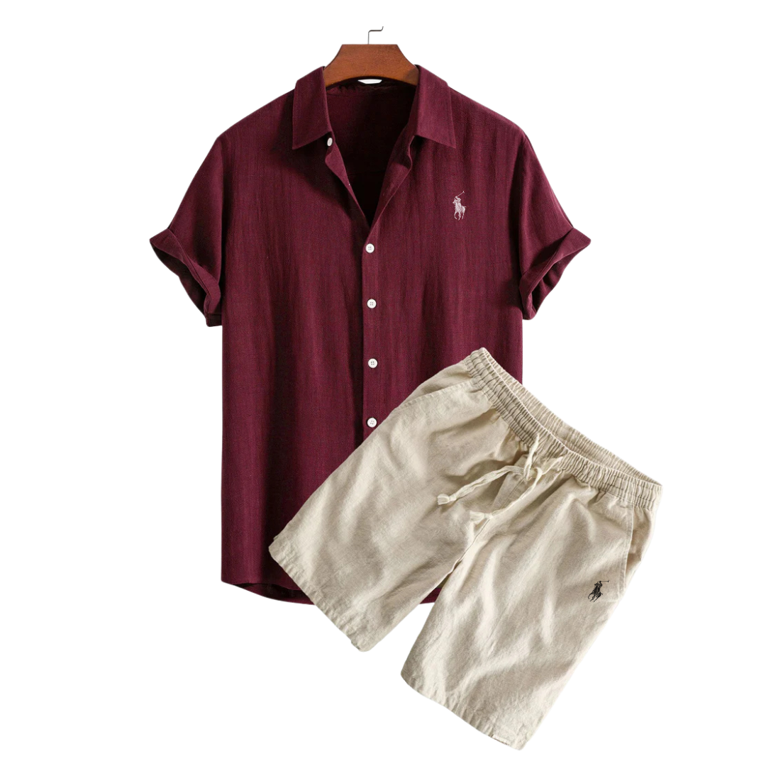 Camicia e Pantaloni Corti in Lino Premium Ralph Lauren™