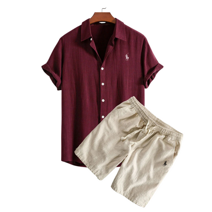 Camicia e Pantaloni Corti in Lino Premium Ralph Lauren™