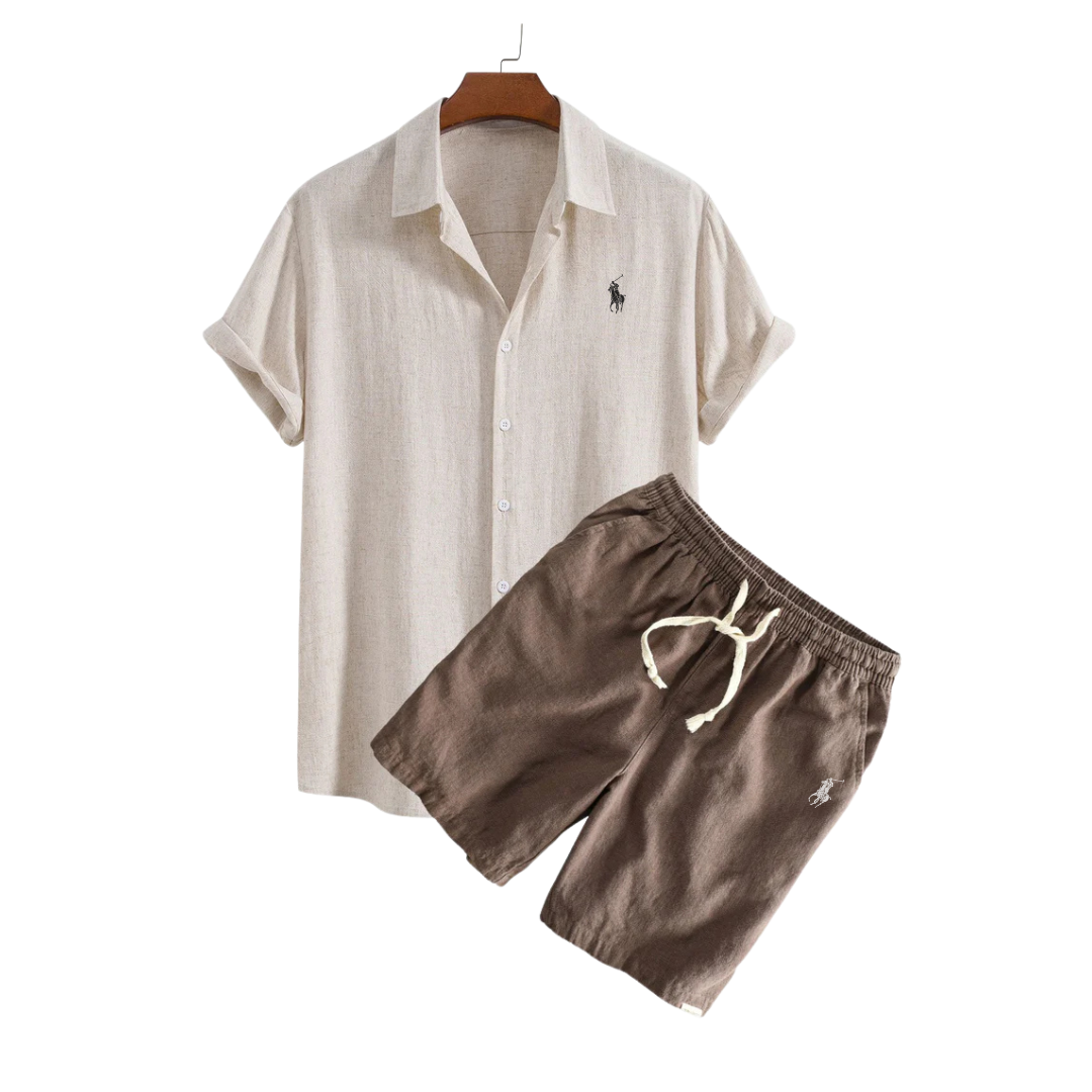 Camicia e Pantaloni Corti in Lino Premium Ralph Lauren™