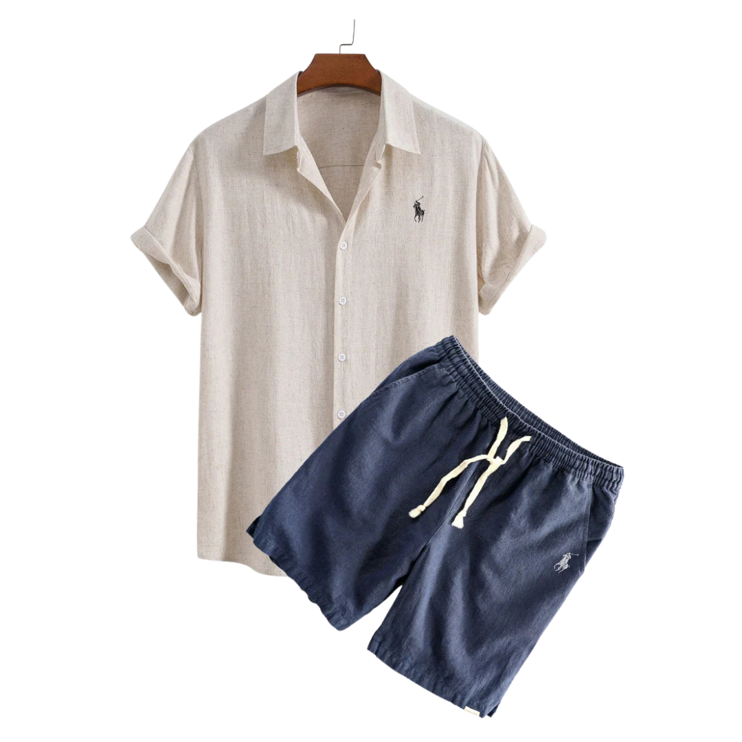 Camicia e Pantaloni Corti in Lino Premium Ralph Lauren™