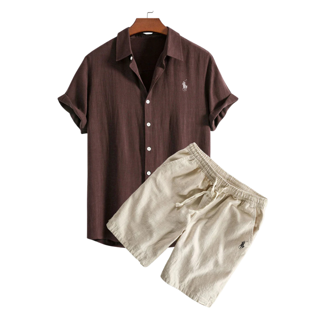 Camicia e Pantaloni Corti in Lino Premium Ralph Lauren™