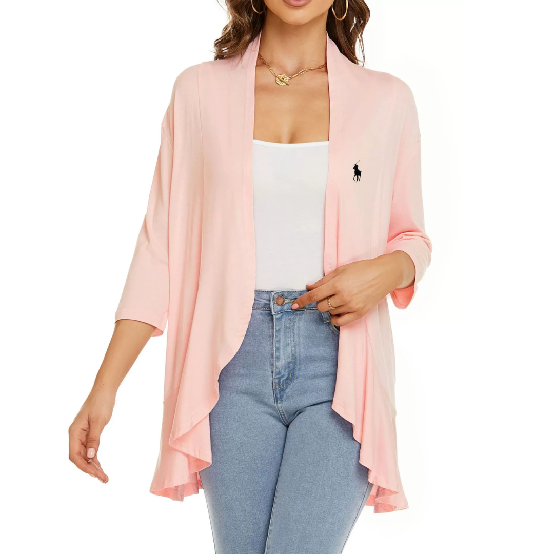 Cardigan casual leggero aperto sul davanti da donna Ralph Lauren