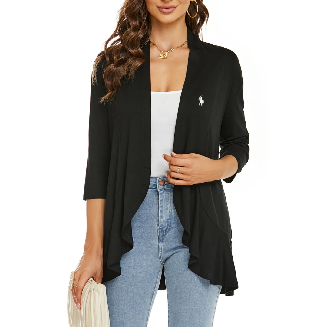 Cardigan casual leggero aperto sul davanti da donna Ralph Lauren