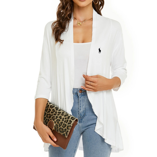 Cardigan casual leggero aperto sul davanti da donna Ralph Lauren