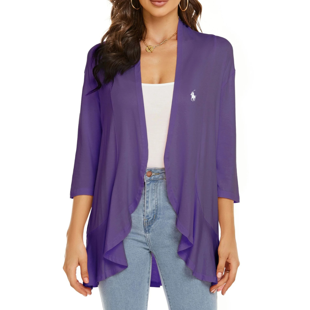 Cardigan casual leggero aperto sul davanti da donna Ralph Lauren