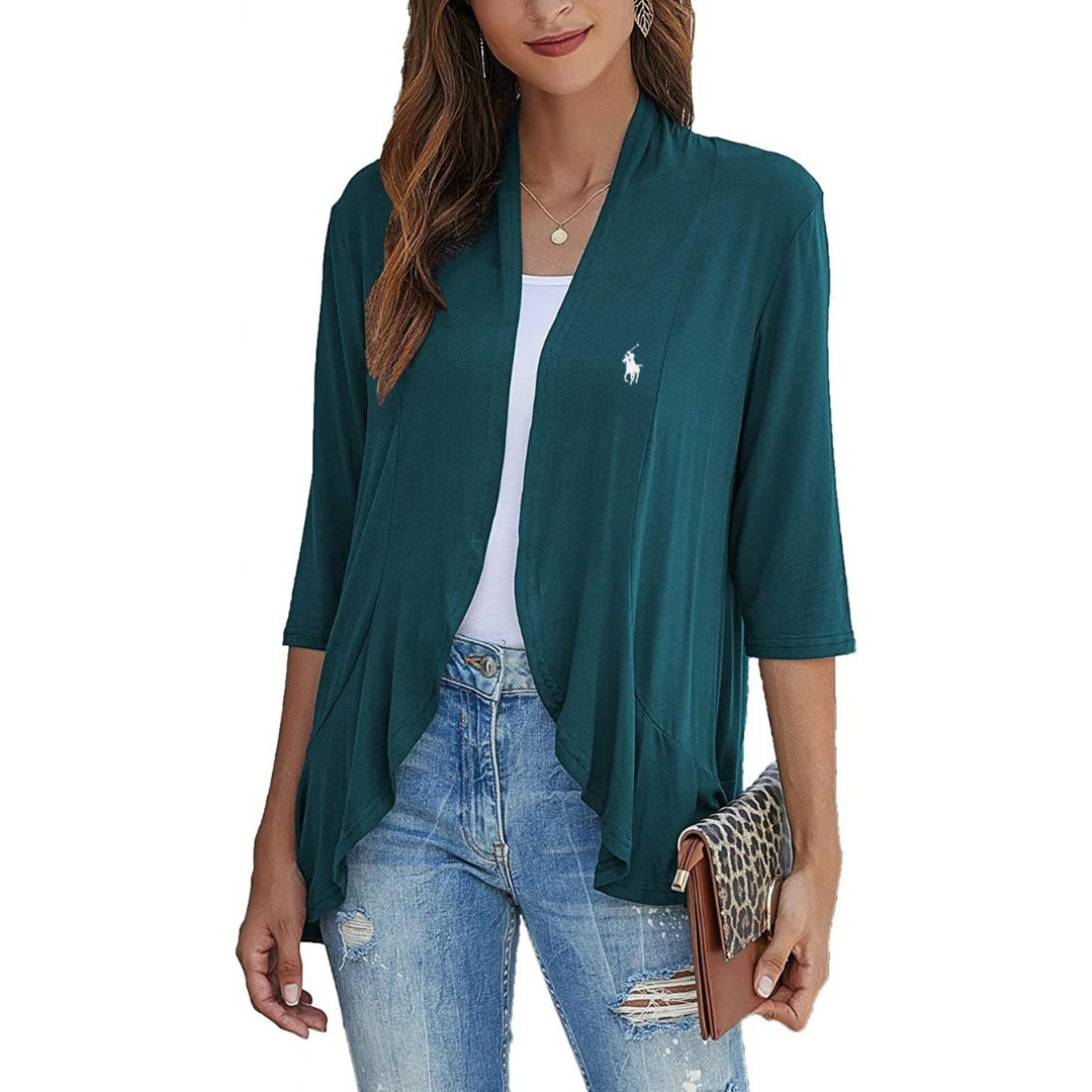 Cardigan casual leggero aperto sul davanti da donna Ralph Lauren