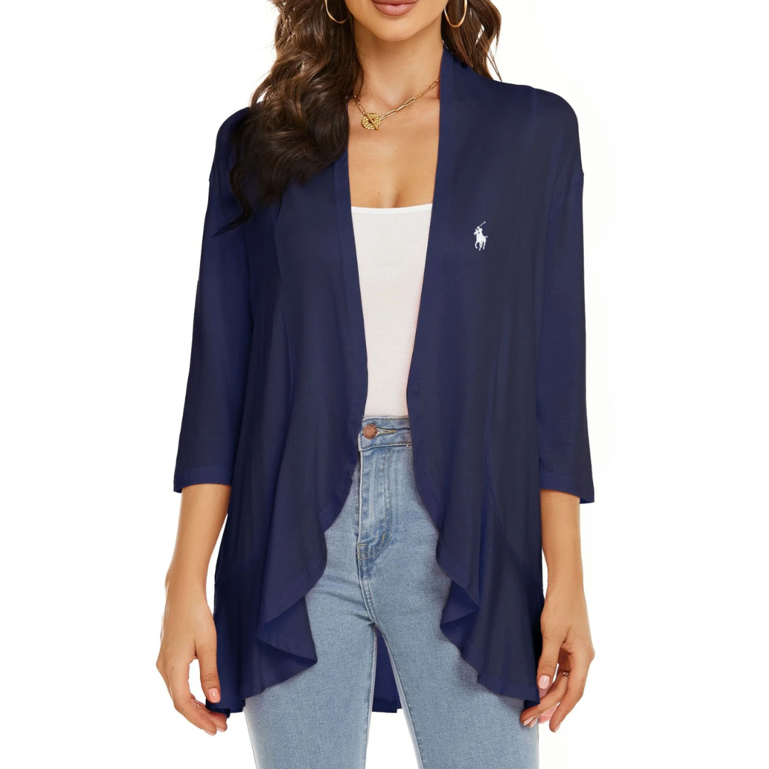 Cardigan casual leggero aperto sul davanti da donna Ralph Lauren