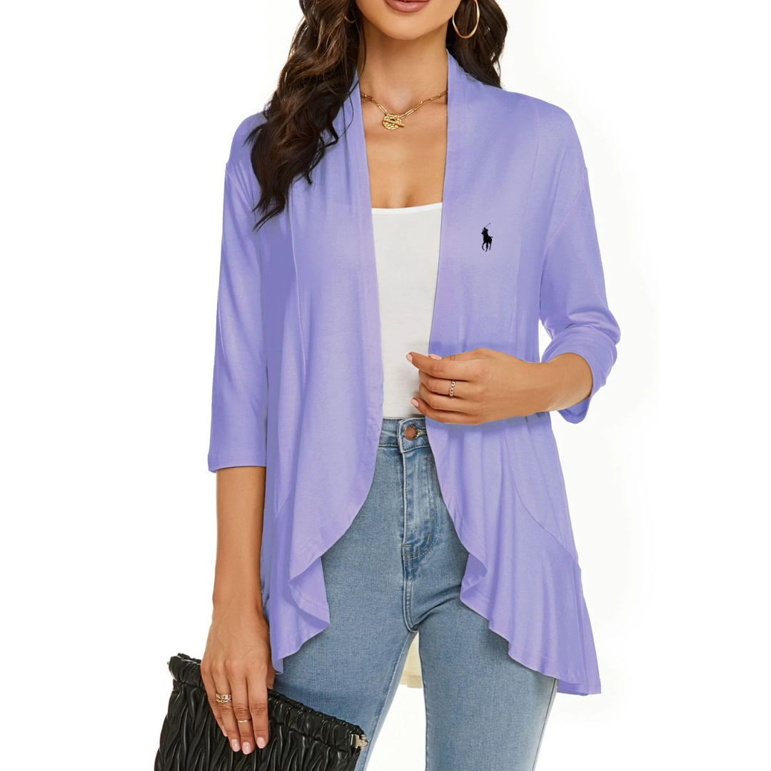 Cardigan casual leggero aperto sul davanti da donna Ralph Lauren