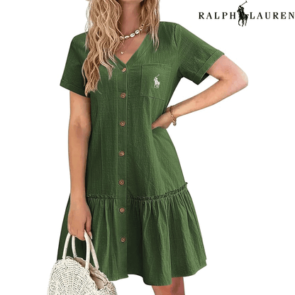 Ꮢаlрh Ꮮаurеn – Abito Estivo con Spalline e Taglio Sottile